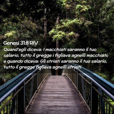Picture 02 - Genesi 31:8 RIV - Quand’egli diceva: I macchiati saranno il tuo - Bible Verse Picture