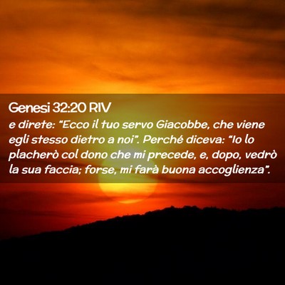 Picture 02 - Genesi 32:20 RIV - e direte: “Ecco il tuo servo Giacobbe, che - Bible Verse Picture