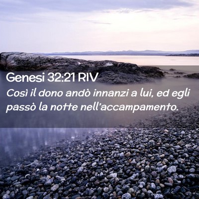 Picture 02 - Genesi 32:21 RIV - Così il dono andò innanzi a lui, ed egli passò - Bible Verse Picture