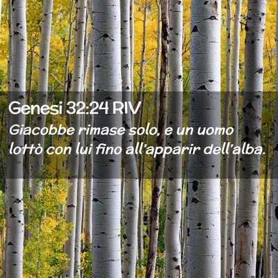 Picture 02 - Genesi 32:24 RIV - Giacobbe rimase solo, e un uomo lottò con lui - Bible Verse Picture