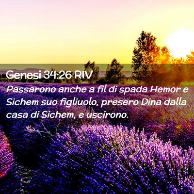 Picture 02 - Genesi 34:26 RIV - Passarono anche a fil di spada Hemor e Sichem suo - Bible Verse Picture