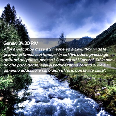 Picture 02 - Genesi 34:30 RIV - Allora Giacobbe disse a Simeone ed a Levi: “Voi - Bible Verse Picture
