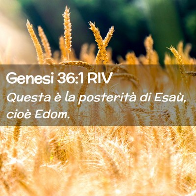 Picture 02 - Genesi 36:1 RIV - Questa è la posterità di Esaù, cioè - Bible Verse Picture