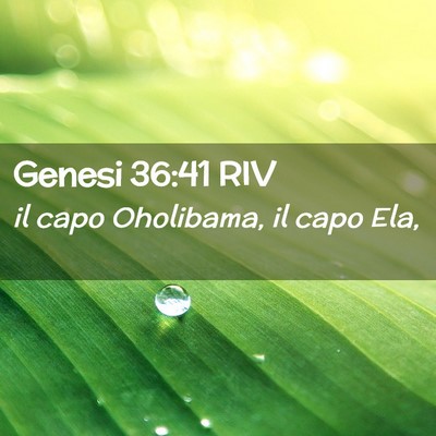 Picture 02 - Genesi 36:41 RIV - il capo Oholibama, il capo - Bible Verse Picture