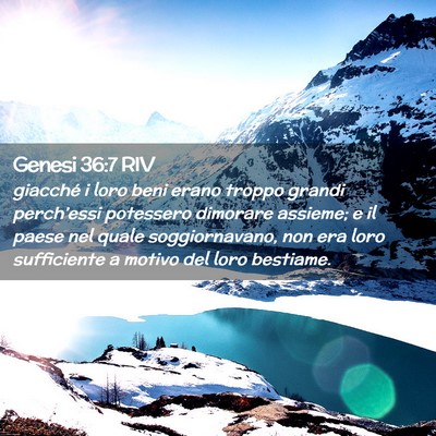 Picture 02 - Genesi 36:7 RIV - giacché i loro beni erano troppo grandi - Bible Verse Picture