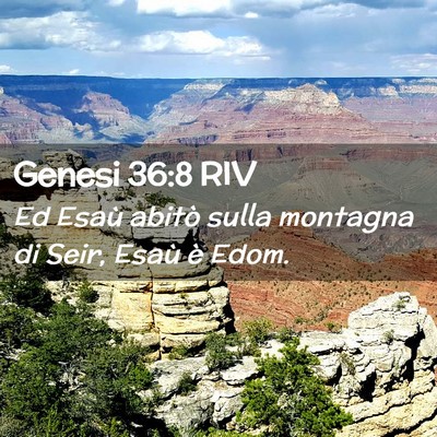 Picture 02 - Genesi 36:8 RIV - Ed Esaù abitò sulla montagna di Seir, Esaù è - Bible Verse Picture