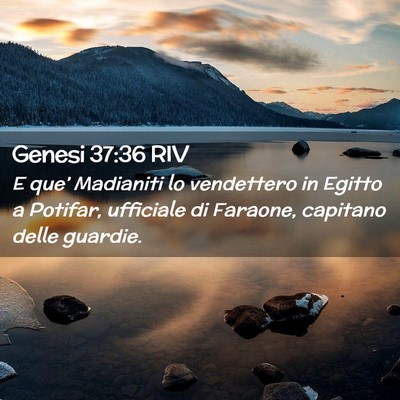 Picture 02 - Genesi 37:36 RIV - E que’ Madianiti lo vendettero in Egitto a - Bible Verse Picture