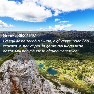 Picture 02 - Genesi 38:22 RIV - Ed egli se ne tornò a Giuda, e gli disse: “Non - Bible Verse Picture