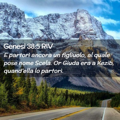 Picture 02 - Genesi 38:5 RIV - E partorì ancora un figliuolo, al quale pose - Bible Verse Picture