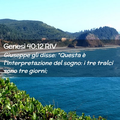 Picture 02 - Genesi 40:12 RIV - Giuseppe gli disse: “Questa è - Bible Verse Picture