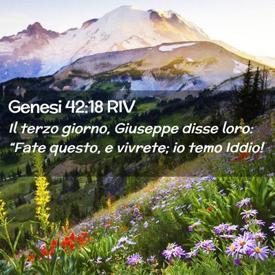 Picture 02 - Genesi 42:18 RIV - Il terzo giorno, Giuseppe disse loro: “Fate - Bible Verse Picture