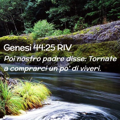 Picture 02 - Genesi 44:25 RIV - Poi nostro padre disse: Tornate a comprarci un - Bible Verse Picture