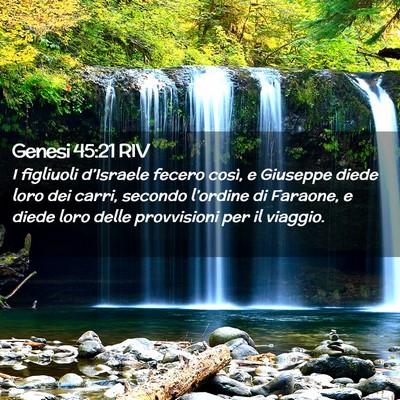 Picture 02 - Genesi 45:21 RIV - I figliuoli d’Israele fecero così, e Giuseppe - Bible Verse Picture