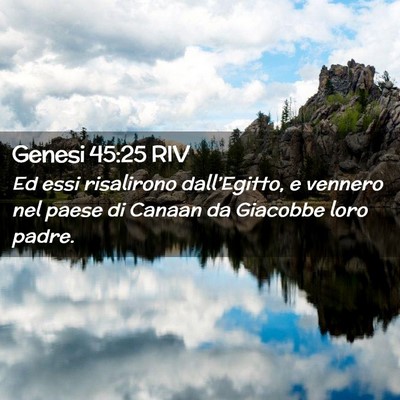 Picture 02 - Genesi 45:25 RIV - Ed essi risalirono dall’Egitto, e vennero nel - Bible Verse Picture