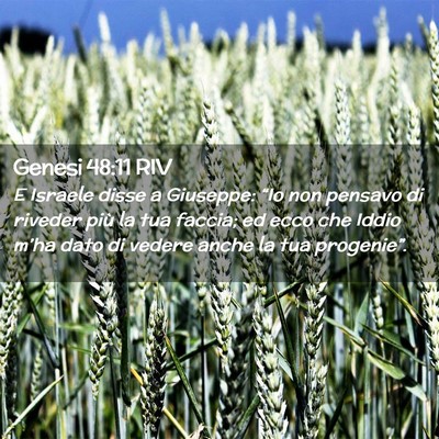Picture 02 - Genesi 48:11 RIV - E Israele disse a Giuseppe: “Io non pensavo di - Bible Verse Picture