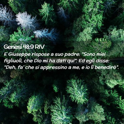 Picture 02 - Genesi 48:9 RIV - E Giuseppe rispose a suo padre: “Sono miei - Bible Verse Picture