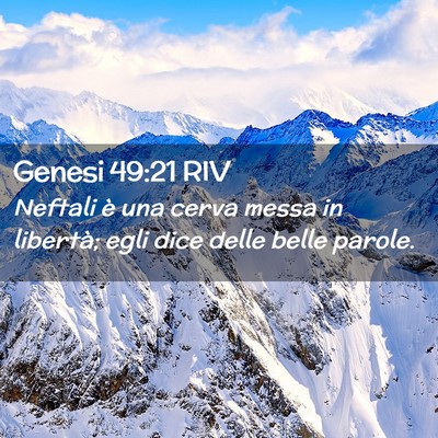 Picture 02 - Genesi 49:21 RIV - Neftali è una cerva messa in libertà; egli dice - Bible Verse Picture