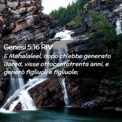 Picture 02 - Genesi 5:16 RIV - E Mahalaleel, dopo ch’ebbe generato Jared, - Bible Verse Picture