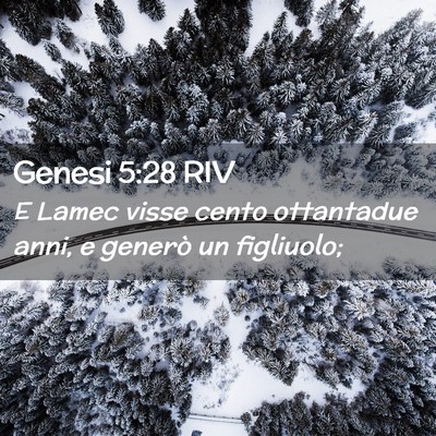 Picture 02 - Genesi 5:28 RIV - E Lamec visse cento ottantadue anni, e generò un - Bible Verse Picture