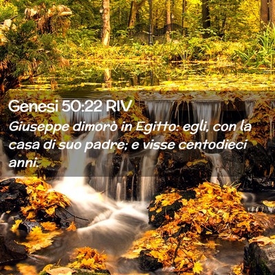 Picture 02 - Genesi 50:22 RIV - Giuseppe dimorò in Egitto: egli, con la casa di - Bible Verse Picture