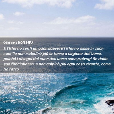 Picture 02 - Genesi 8:21 RIV - E l’Eterno sentì un odor soave; e l’Eterno - Bible Verse Picture