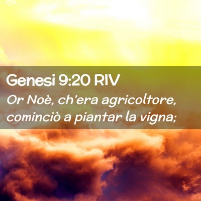 Picture 02 - Genesi 9:20 RIV - Or Noè, ch’era agricoltore, cominciò a - Bible Verse Picture