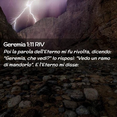Picture 02 - Geremia 1:11 RIV - Poi la parola dell’Eterno mi fu rivolta, - Bible Verse Picture