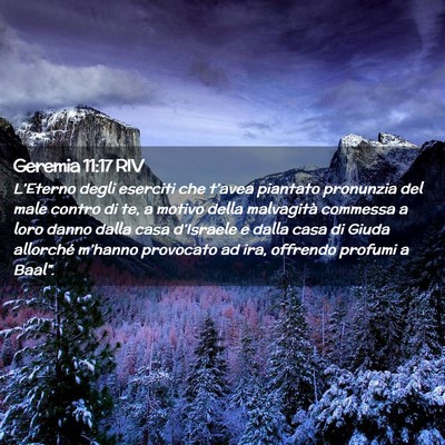Picture 02 - Geremia 11:17 RIV - L’Eterno degli eserciti che t’avea piantato - Bible Verse Picture