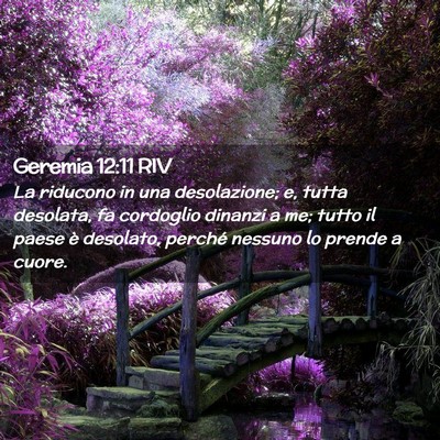Picture 02 - Geremia 12:11 RIV - La riducono in una desolazione; e, tutta - Bible Verse Picture
