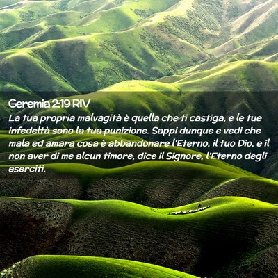 Picture 02 - Geremia 2:19 RIV - La tua propria malvagità è quella che ti - Bible Verse Picture