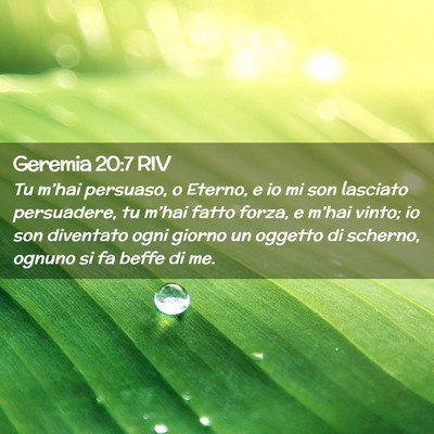 Picture 02 - Geremia 20:7 RIV - Tu m’hai persuaso, o Eterno, e io mi son - Bible Verse Picture