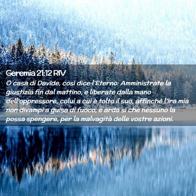 Picture 02 - Geremia 21:12 RIV - O casa di Davide, così dice l’Eterno: - Bible Verse Picture