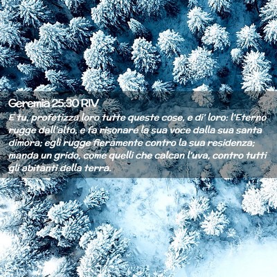 Picture 02 - Geremia 25:30 RIV - E tu, profetizza loro tutte queste cose, e di’ - Bible Verse Picture