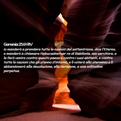 Picture 02 - Geremia 25:9 RIV - io manderò a prendere tutte le nazioni del - Bible Verse Picture