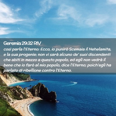 Picture 02 - Geremia 29:32 RIV - così parla l’Eterno: Ecco, io punirò Scemaia - Bible Verse Picture