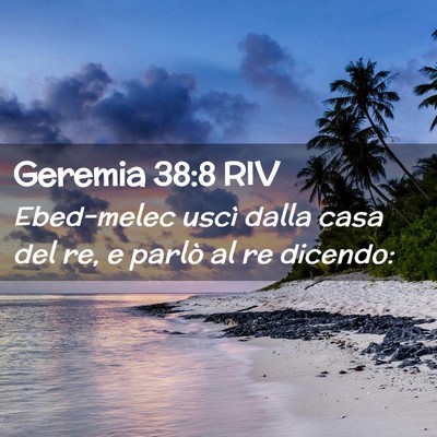 Picture 02 - Geremia 38:8 RIV - Ebed-melec uscì dalla casa del re, e parlò al - Bible Verse Picture
