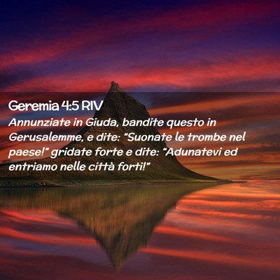 Picture 02 - Geremia 4:5 RIV - Annunziate in Giuda, bandite questo in - Bible Verse Picture