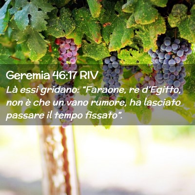 Picture 02 - Geremia 46:17 RIV - Là essi gridano: “Faraone, re d’Egitto, non - Bible Verse Picture