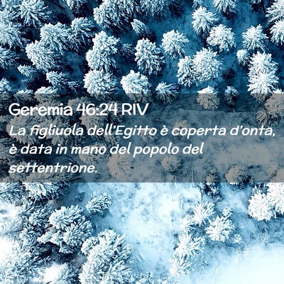 Picture 02 - Geremia 46:24 RIV - La figliuola dell’Egitto è coperta d’onta, - Bible Verse Picture
