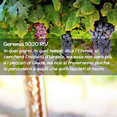 Picture 02 - Geremia 50:20 RIV - In quei giorni, in quel tempo, dice l’Eterno, - Bible Verse Picture