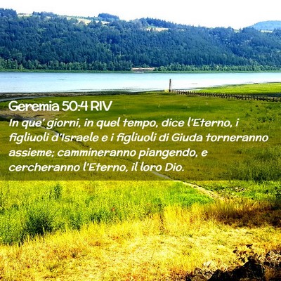 Picture 02 - Geremia 50:4 RIV - In que’ giorni, in quel tempo, dice l’Eterno, - Bible Verse Picture