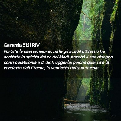 Picture 02 - Geremia 51:11 RIV - Forbite le saette, imbracciate gli scudi! - Bible Verse Picture