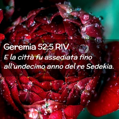 Picture 02 - Geremia 52:5 RIV - E la città fu assediata fino all’undecimo anno - Bible Verse Picture