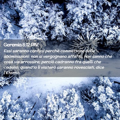 Picture 02 - Geremia 8:12 RIV - Essi saranno confusi perché commettono delle - Bible Verse Picture