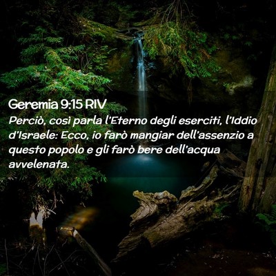 Picture 02 - Geremia 9:15 RIV - Perciò, così parla l’Eterno degli eserciti, - Bible Verse Picture