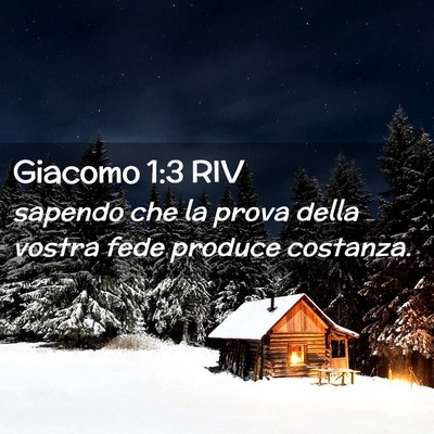Picture 02 - Giacomo 1:3 RIV - sapendo che la prova della vostra fede produce - Bible Verse Picture