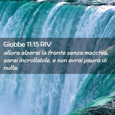 Picture 02 - Giobbe 11:15 RIV - allora alzerai la fronte senza macchia, sarai - Bible Verse Picture