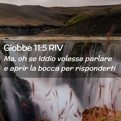 Picture 02 - Giobbe 11:5 RIV - Ma, oh se Iddio volesse parlare e aprir la bocca - Bible Verse Picture