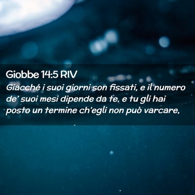Picture 02 - Giobbe 14:5 RIV - Giacché i suoi giorni son fissati, e il numero - Bible Verse Picture