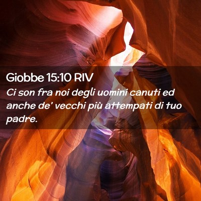 Picture 02 - Giobbe 15:10 RIV - Ci son fra noi degli uomini canuti ed anche de’ - Bible Verse Picture